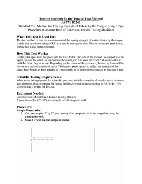 tongue tear test|astm d2261 pdf.